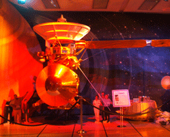 Another mock-up of the Cassini spacecraft.