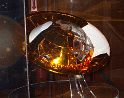 A model of the Huygens probe, which landed on Saturn's moon Titan in January 2005.