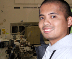 Posing with the Curiosity rover behind me.