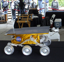 A full-scale model of the Sojourner rover.