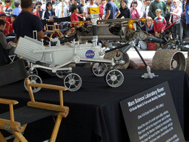 A model of the Curiosity Mars Rover.