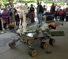 A full-scale test model of the Mars Exploration Rover.