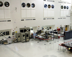 Inside the Spacecraft Assembly Facility.