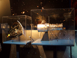 Models of the Hubble Space Telescope and its Wide-Field Planetary Camera.