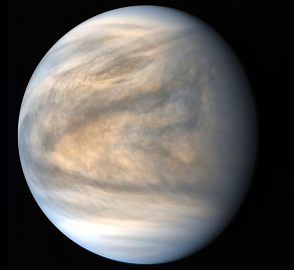 An image of Venus that was taken by Akatsuki using the spacecraft's UVI camera on May 17, 2016 (Japan Standard Time)