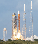 NASA's Space Launch System rocket lifts off on its first crewed flight from Kennedy Space Center's Launch Complex 39B in Florida, on April 1, 2026