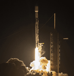 A SpaceX Falcon 9 rocket carrying Intuitive Machines' Athena lunar lander and Lunar Outpost's MAPP rover lifts off from Kennedy Space Center's Launch Complex 39A in Florida, on February 26, 2025