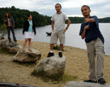 Posing near a lake in Connecticut.