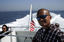 Aboard the Catalina Express as it heads for Avalon Bay at Catalina Island, on October 4, 2013.