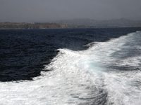 Sailing away from Dana Point in Orange County, California, as I head for Catalina Island on October 4, 2013.