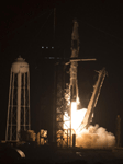 A SpaceX Falcon 9 rocket carrying the Crew Dragon Freedom capsule launches from NASA's Kennedy Space Center in Florida, on April 27, 2022