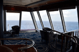 A view of the sea as seen from inside the Spinnaker Lounge.