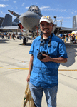 Posing with the F-35C Lightning II during the Aerospace Valley Air Show at Edwards Air Force Base, California...on October 15, 2022.