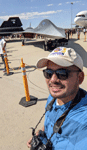 Taking a selfie with TOP GUN: MAVERICK's Darkstar during the Aerospace Valley Air Show at Edwards Air Force Base, California...on October 15, 2022.