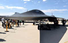 The Darkstar from TOP GUN: MAVERICK on display during the Aerospace Valley Air Show at Edwards Air Force Base, California...on October 15, 2022.