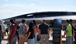 The Darkstar from TOP GUN: MAVERICK on display during the Aerospace Valley Air Show at Edwards Air Force Base, California...on October 15, 2022.