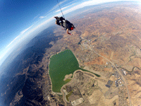 Free falling above Lake Elsinore, CA...on October 4, 2014.