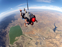 Free falling above Lake Elsinore, CA...on October 4, 2014.