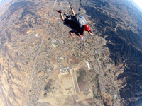 Free falling above Lake Elsinore, CA...on October 4, 2014.