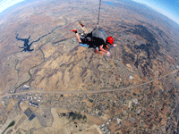 Free falling above Lake Elsinore, CA...on October 4, 2014.