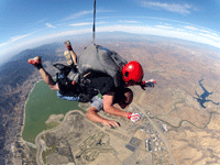 Free falling above Lake Elsinore, CA...on October 4, 2014.