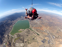 Free falling above Lake Elsinore, CA...on October 4, 2014.