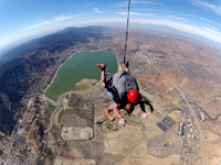 Free falling above Lake Elsinore, CA...on October 4, 2014.