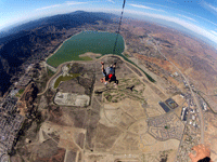 Free falling above Lake Elsinore, CA...on October 4, 2014.