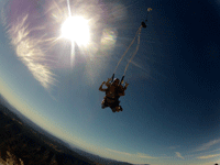 The instructor deploys the main parachute after 60 seconds of free fall...on October 4, 2014.