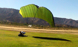 Touching down on the drop zone at Skylark Field Airport...on October 4, 2014.