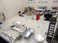 The cruise stage for the Mars 2020 mission on display inside JPL's SAF...on May 20, 2017.