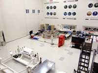The cruise stage for the Mars 2020 mission on display inside JPL's SAF...on May 20, 2017.