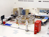The cruise stage for the Mars 2020 mission on display inside JPL's SAF...on May 20, 2017.