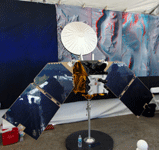 A model of NASA's Mars Reconnaissance Orbiter on display at JPL...on May 20, 2017.