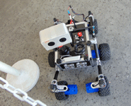 A prototype rover on display at JPL...on May 20, 2017.