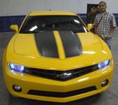 The Camaro used for Bumblebee in TRANSFORMERS.