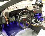 Inside the Delorean time machine from BACK TO THE FUTURE.