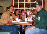 Eating breakfast at Friendly's.