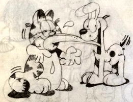 Garfield and Odie.