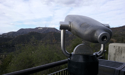 The Hollywood Sign as seen from Griffith Observatory...on January 21, 2017.