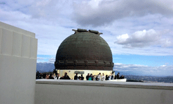 The dome housing the 12-inch Zeiss Telescope at Griffith Observatory...on January 21, 2017.