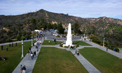 The Astronomers Monument as seen from Griffith Observatory's rooftop...on January 21, 2017.
