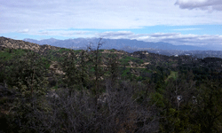 The San Gabriel Mountains as seen from Griffith Observatory...on January 21, 2017.