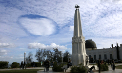 An odd cloud formation as seen from Griffith Observatory...on January 21, 2017.