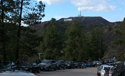 A shot of the Hollywood Sign as I head back to my car...on January 21, 2017.