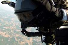 The free fall as seen from the GoPro camera attached to my left glove, on April 29, 2013.