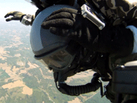 The free fall as seen from the GoPro camera attached to my left glove, on April 29, 2013.