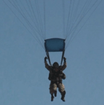 Coming in for a landing at the West Tennessee Skydiving drop zone, on April 29, 2013.