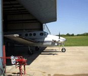 The Super King Air gets ready to go back to work after my H.A.L.O. tandem skydive, on April 29, 2013.