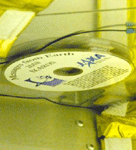 The IKAROS DVD after it is attached to the spacecraft on April 24, 2010 (Japan Standard Time)